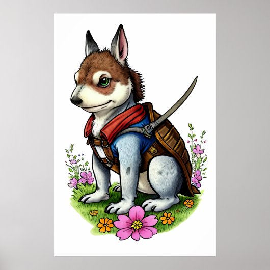 De hondenridder | AI Art Poster (Voorkant)