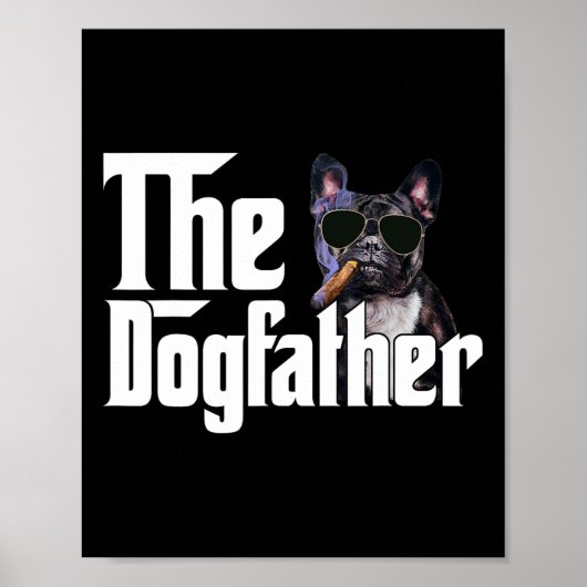 De hondenvader Franse Bulldog plezier hond eigenaa Poster (Voorkant)