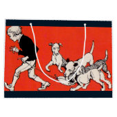 de hondenwandelaar groot cadeauzakje (Achterkant)