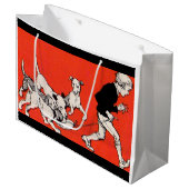 de hondenwandelaar groot cadeauzakje (Voorkant Gekanteld)