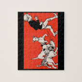 de hondenwandelaar legpuzzel (Verticaal)