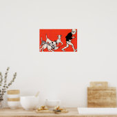 de hondenwandelaar poster (Keuken)