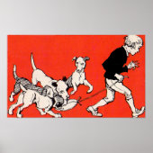 de hondenwandelaar poster (Voorkant)