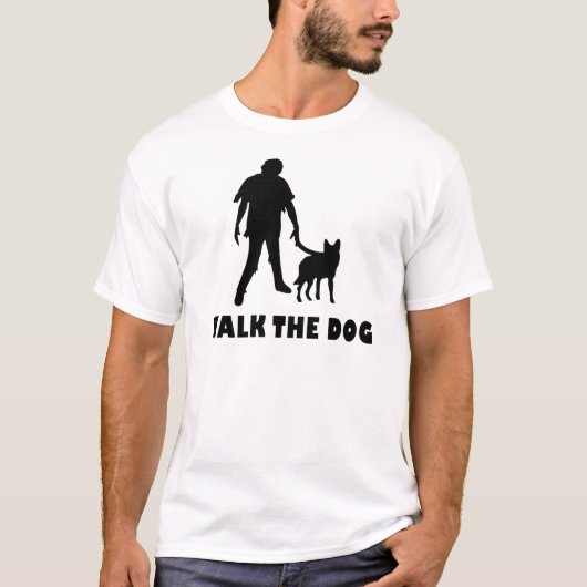 de hondenzombie lopen t-shirt (Voorkant)