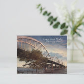 De honderdjarige brug in Davenport, Iowa Briefkaart (Staand voorkant)