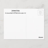 De honderdjarige brug in Davenport, Iowa Briefkaart (Achterkant)