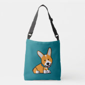 De hondpuppy van een hond gelukkige Pembroke Crossbody Tas (Voorkant)