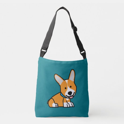De hondpuppy van een hond gelukkige Pembroke Crossbody Tas (Voorkant)