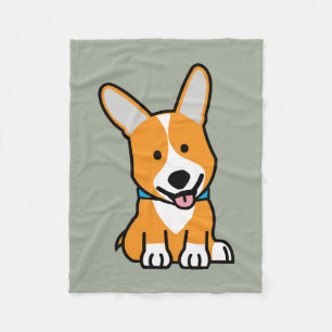 De hondpuppy van een hond gelukkige Pembroke Fleece Deken