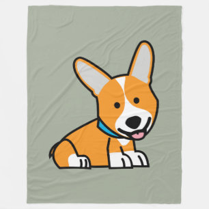 De hondpuppy van een hond gelukkige Pembroke Fleece Deken