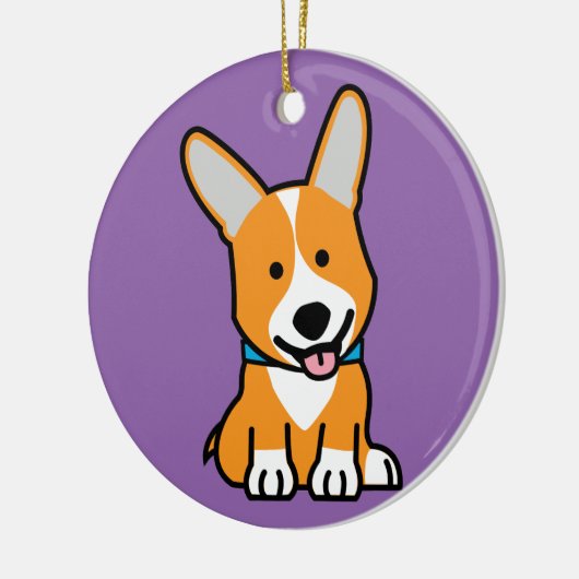 De hondpuppy van een hond gelukkige Pembroke Keramisch Ornament (Links)