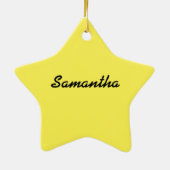 De hondpuppy van een hond gelukkige Pembroke Keramisch Ornament (Achterkant)