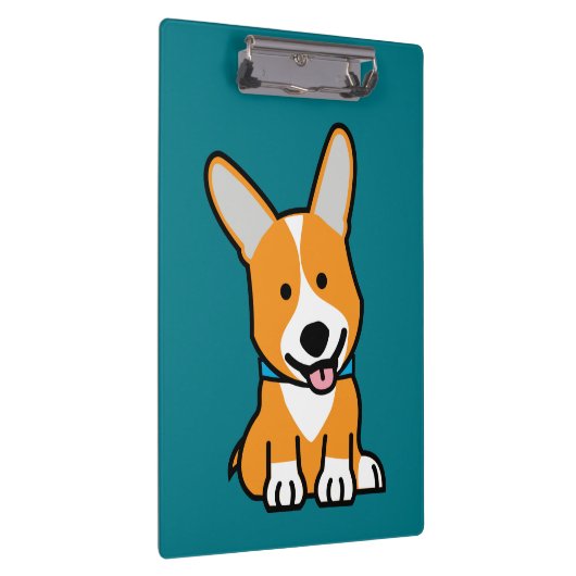 De hondpuppy van een hond gelukkige Pembroke Klembord (Rechts)