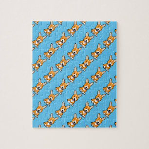 De hondpuppy van een hond gelukkige Pembroke Legpuzzel