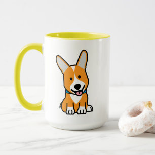 De hondpuppy van een hond gelukkige Pembroke Mok