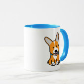 De hondpuppy van een hond gelukkige Pembroke Mok (Voorkant rechts)