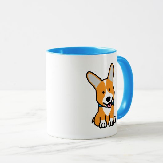 De hondpuppy van een hond gelukkige Pembroke Mok (Voorkant rechts)