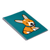 De hondpuppy van een hond gelukkige Pembroke Notitieboek (Rechterzijde)