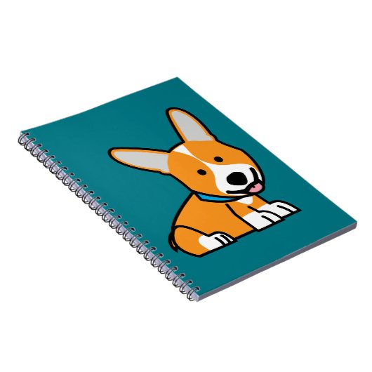 De hondpuppy van een hond gelukkige Pembroke Notitieboek (Rechterzijde)