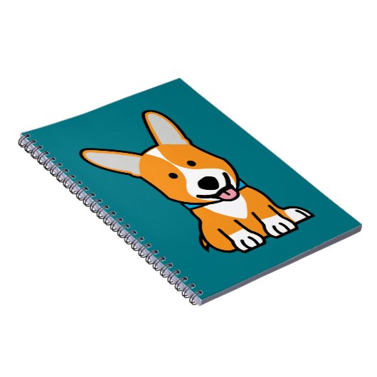 De hondpuppy van een hond gelukkige Pembroke Notitieboek (Rechterzijde)