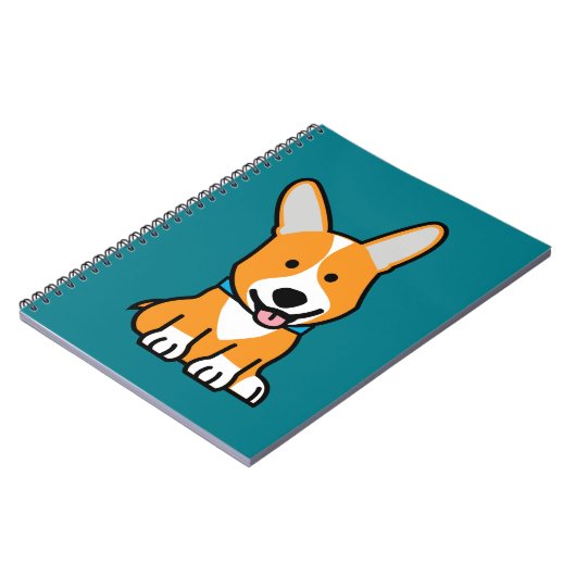 De hondpuppy van een hond gelukkige Pembroke Notitieboek (Linkerzijde)