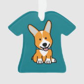 De hondpuppy van een hond gelukkige Pembroke Ornament (voorkant)