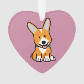 De hondpuppy van een hond gelukkige Pembroke Ornament (voorkant)