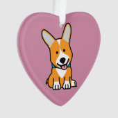 De hondpuppy van een hond gelukkige Pembroke Ornament (voorkant)