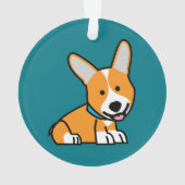 De hondpuppy van een hond gelukkige Pembroke Ornament (achterkant)