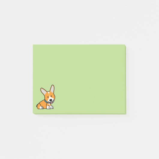 De hondpuppy van een hond gelukkige Pembroke Post-it® Notes (Voorkant)