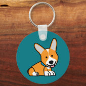 De hondpuppy van een hond gelukkige Pembroke Sleutelhanger (Voorkant)