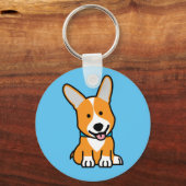 De hondpuppy van een hond gelukkige Pembroke Sleutelhanger (Voorkant)