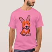 De hondpuppy van een hond gelukkige Pembroke T-shirt (Voorkant)