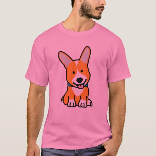 De hondpuppy van een hond gelukkige Pembroke T-shirt (Voorkant)