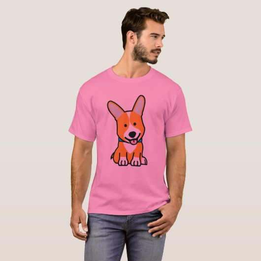 De hondpuppy van een hond gelukkige Pembroke T-shirt (Voorkant volledig)