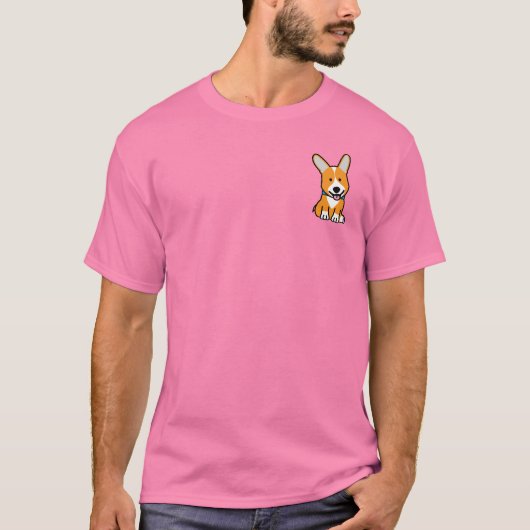 De hondpuppy van een hond gelukkige Pembroke T-shirt (Voorkant)