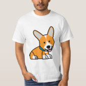 De hondpuppy van een hond gelukkige Pembroke T-shirt (Voorkant)