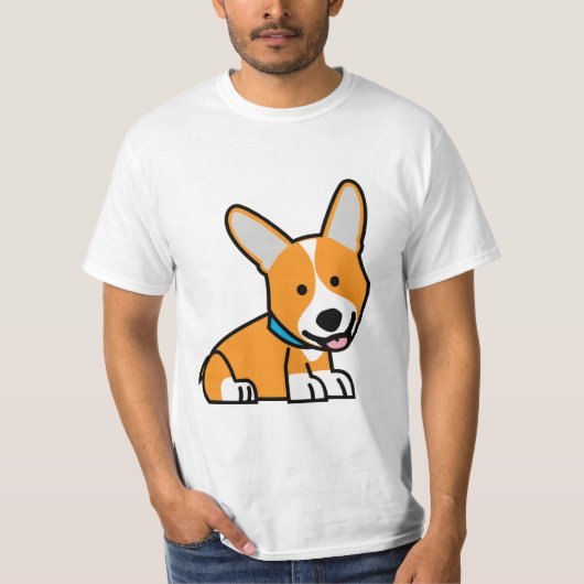 De hondpuppy van een hond gelukkige Pembroke T-shirt (Voorkant)