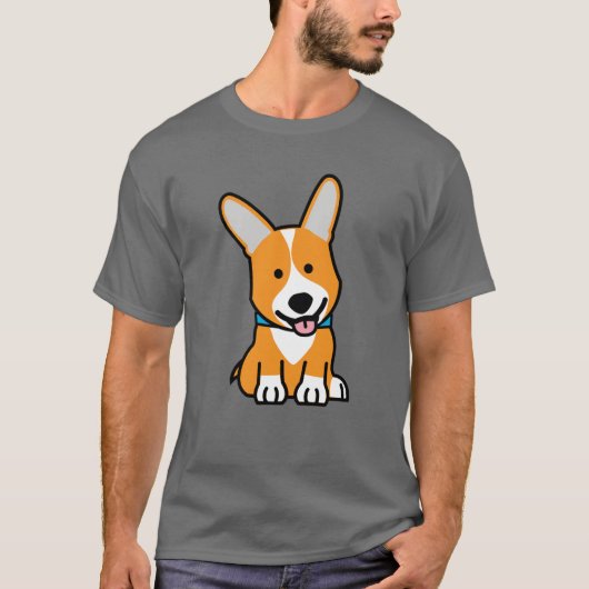 De hondpuppy van een hond gelukkige Pembroke T-shirt (Voorkant)