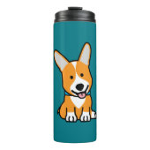 De hondpuppy van een hond gelukkige Pembroke Thermosbeker (Voorkant)