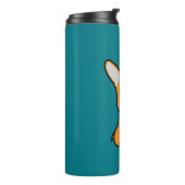 De hondpuppy van een hond gelukkige Pembroke Thermosbeker (Gedraaid links)