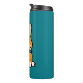 De hondpuppy van een hond gelukkige Pembroke Thermosbeker (Geroteerd rechts)