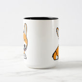 De hondpuppy van een hond gelukkige Pembroke Tweekleurige Koffiemok (Center)