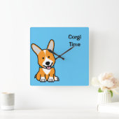 De hondpuppy van een hond gelukkige Pembroke Vierkante Klok (Huis)