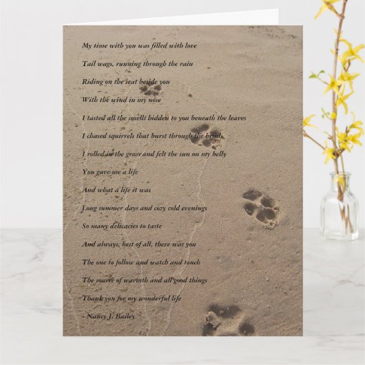 De honds Kaart van de Sympathie (Gele Bloem)