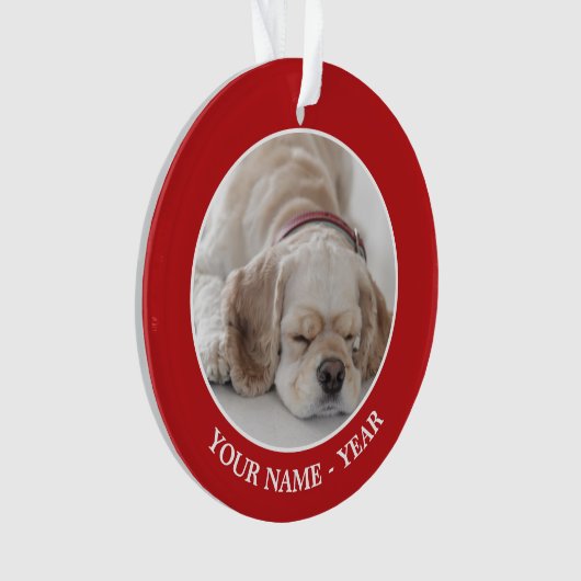 De hondslaap van de cocker-spaniël ornament (voorkant)