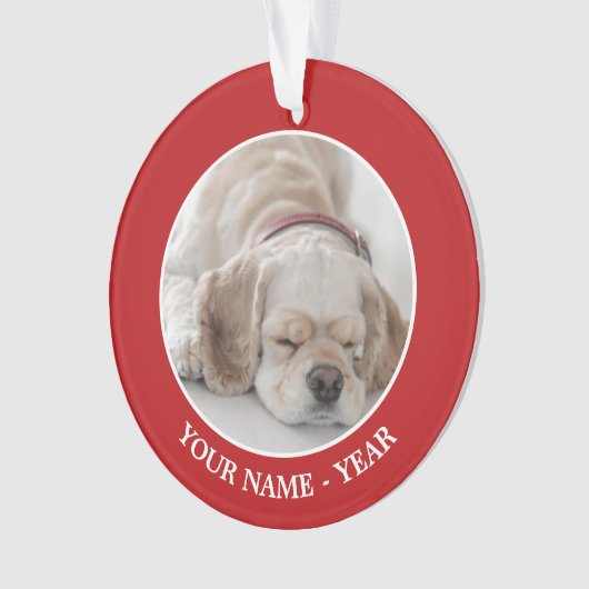 De hondslaap van de cocker-spaniël ornament (voorkant)