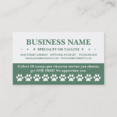 de hondtrouwelaar lopen klantenkaartje (Achterkant)