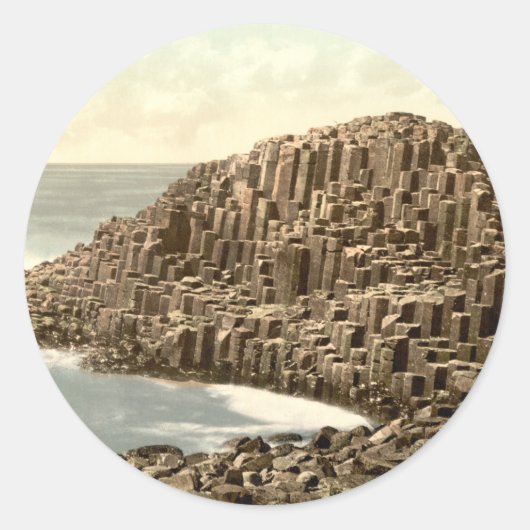 De Honeycombs, Giant's Causeway, County Antrim Ronde Sticker (Voorkant)