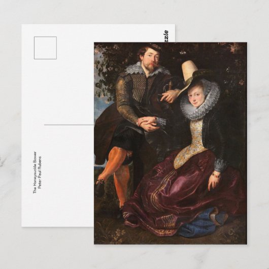 De Honeysuckle Bower van Peter Paul Rubens Postcar Briefkaart (Voorkant / Achterkant)